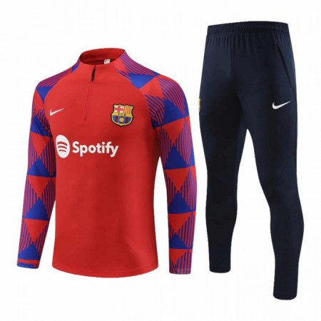 FC Barcelona Quarter Zip Komplet Sweatshirts 2023-24 Crvena FC Barcelona Quarter Zip Komplet Sweatshirts 2023-24 Crvena